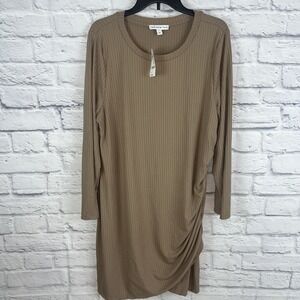 And Now This Plus NWT Stretch Ribbed Flattering Casual Midi Dress Size 2X